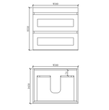 Riva HAWAII Wall Hung Vanity Matte White 