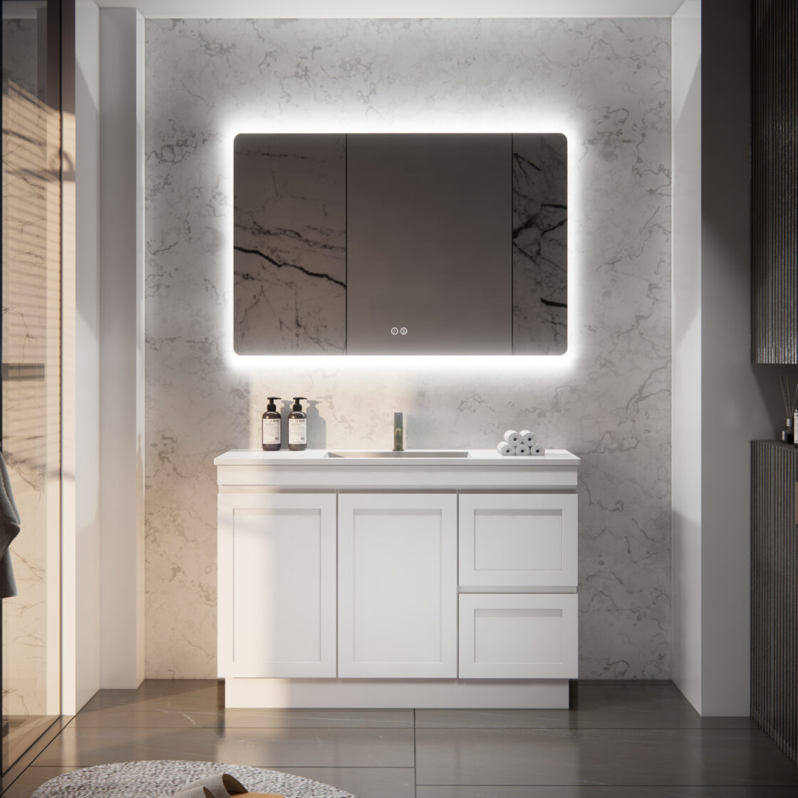 Riva MIAMI Freestanding Vanity Matte White