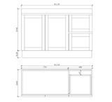 Riva MIAMI Freestanding Vanity Matte White