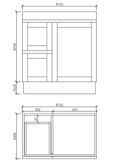 Riva MIAMI Freestanding Vanity Matte White