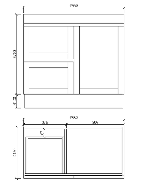 Riva MIAMI Freestanding Vanity Matte White