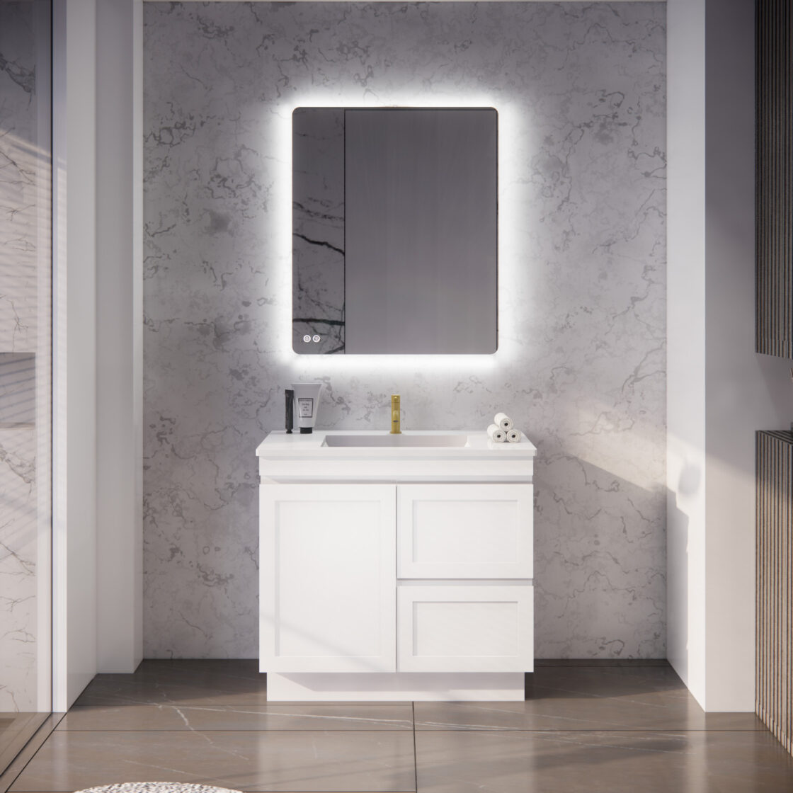 Riva MIAMI Freestanding Vanity Matte White