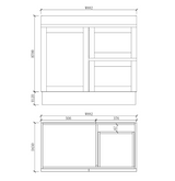 Riva MIAMI Freestanding Vanity Matte White
