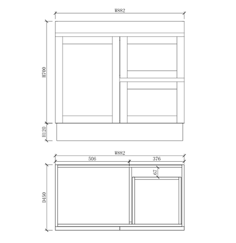 Riva MIAMI Freestanding Vanity Matte White
