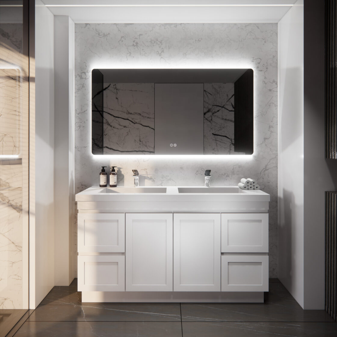 Riva MIAMI Freestanding Vanity Matte White