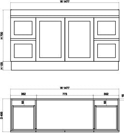 Riva MIAMI Freestanding Vanity Matte White