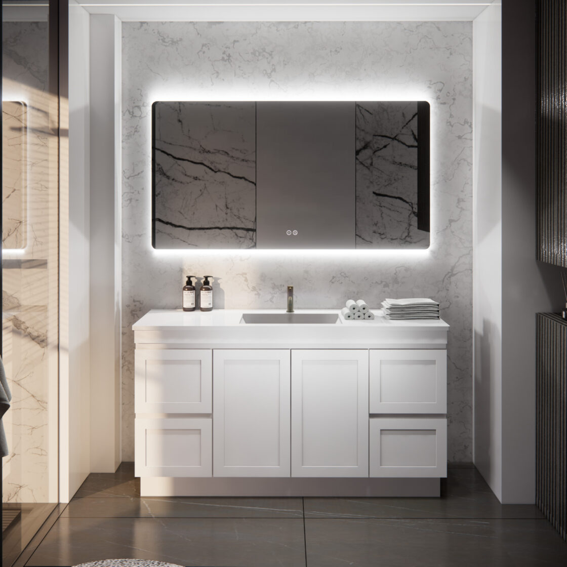 Riva MIAMI Freestanding Vanity Matte White