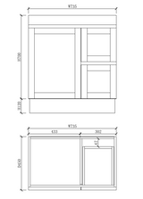 Riva MIAMI Freestanding Vanity Matte White