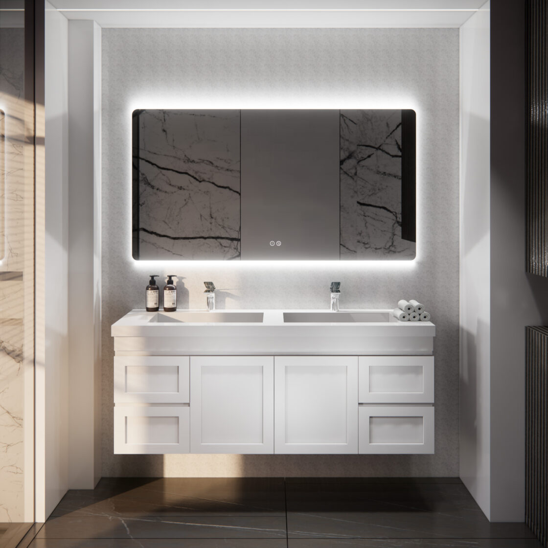 Riva MIAMI Wall Hung Vanity Matte White (All Sizes)