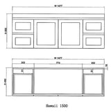 Riva MIAMI Wall Hung Vanity Matte White (All Sizes)