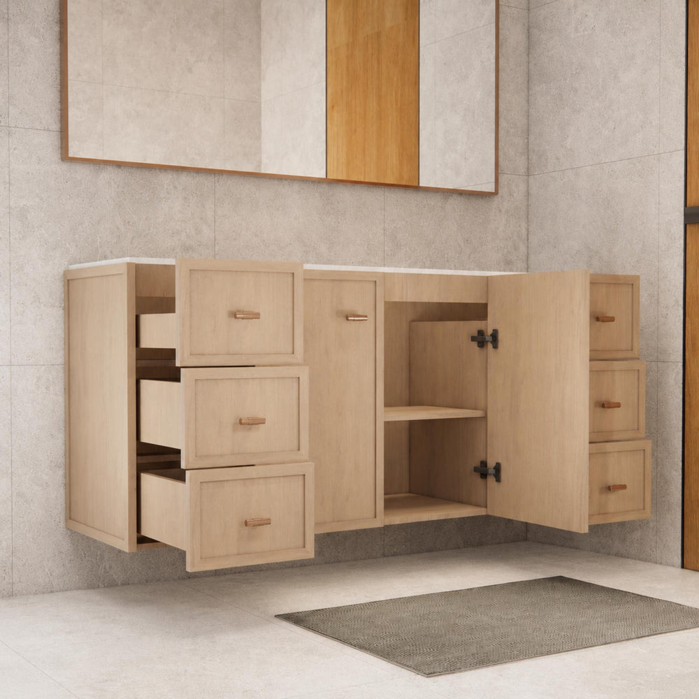 Riva Tofino Wall Hung Vanity Coastal Oak (All Sizes)