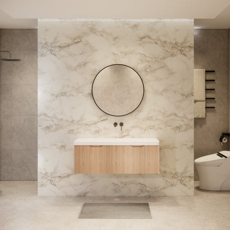 Riva VIENNA Wall Hung Vanity American Oak