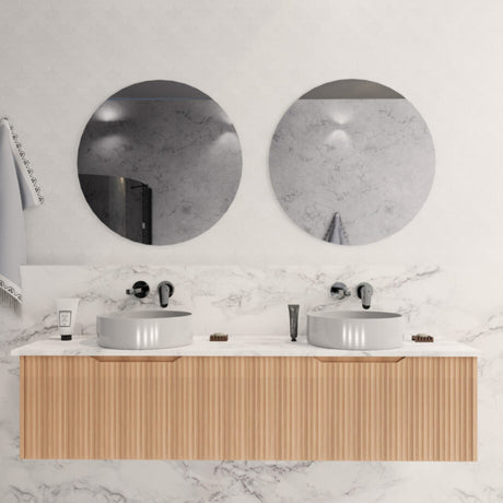 Riva VIENNA Wall Hung Vanity American Oak (All Sizes) 1800