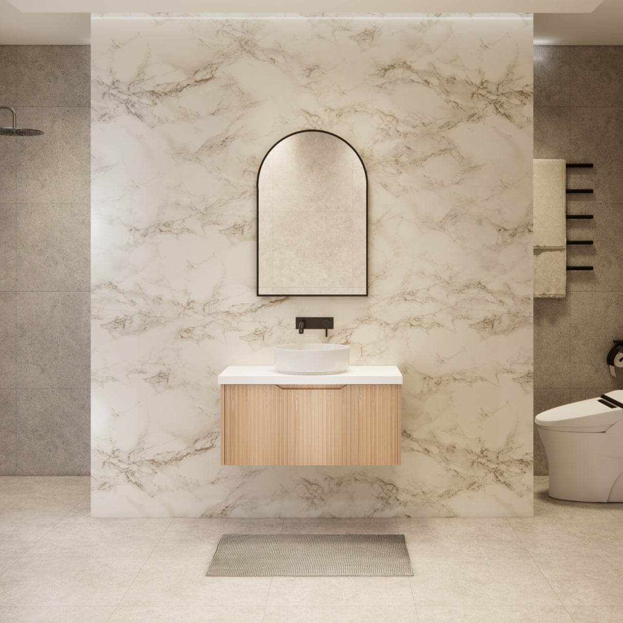 Riva VIENNA Wall Hung Vanity American Oak