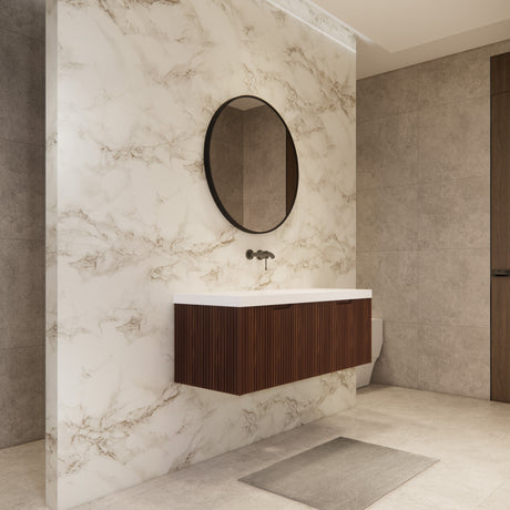 Riva VIENNA Wall Hung Vanity Brown Oak