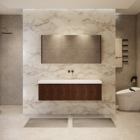 Riva VIENNA Wall Hung Vanity Brown Oak