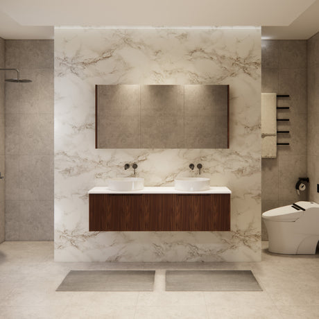 Riva VIENNA Wall Hung Vanity Brown Oak