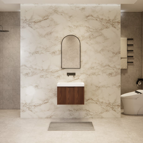 Riva VIENNA Wall Hung Vanity Brown Oak