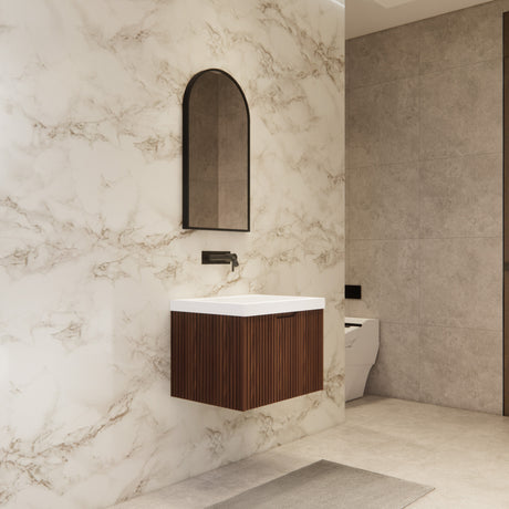 Riva VIENNA Wall Hung Vanity Brown Oak