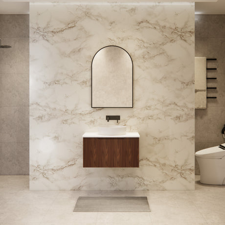 Riva VIENNA Wall Hung Vanity Brown Oak