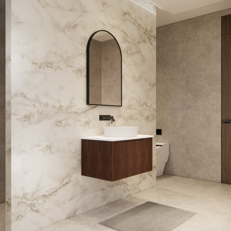 Riva VIENNA Wall Hung Vanity Brown Oak