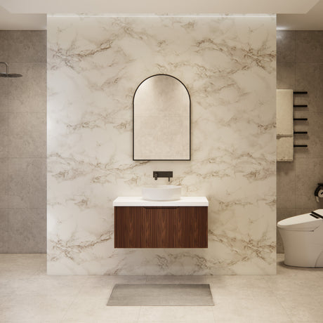 Riva VIENNA Wall Hung Vanity Brown Oak