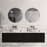 Riva VIENNA Wall Hung Vanity Matte Black (All Sizes) 1800