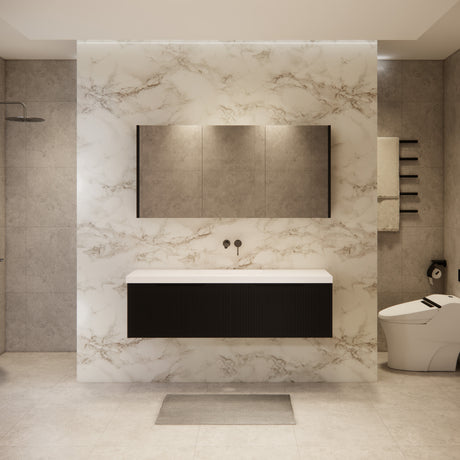 Riva VIENNA Wall Hung Vanity Matte Black