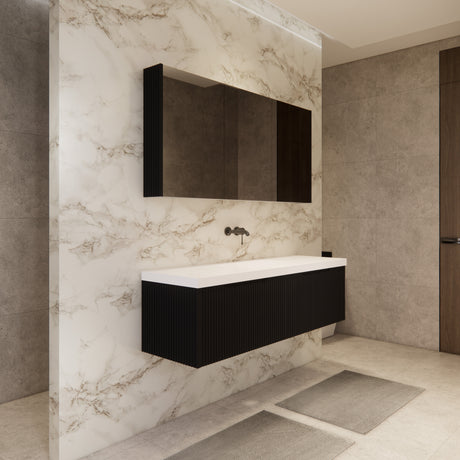 Riva VIENNA Wall Hung Vanity Matte Black