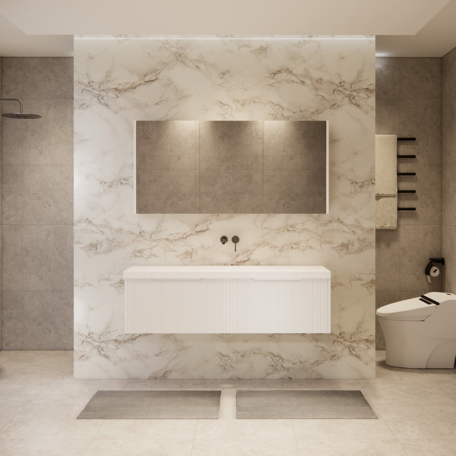 Riva VIENNA Wall Hung Vanity Matte White
