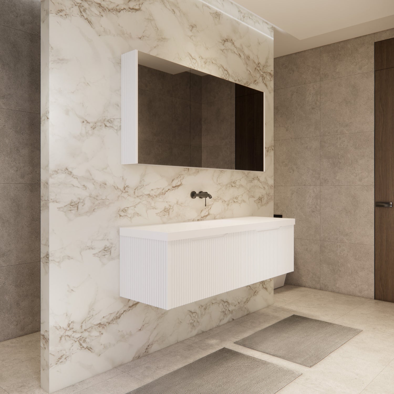 Riva VIENNA Wall Hung Vanity Matte White