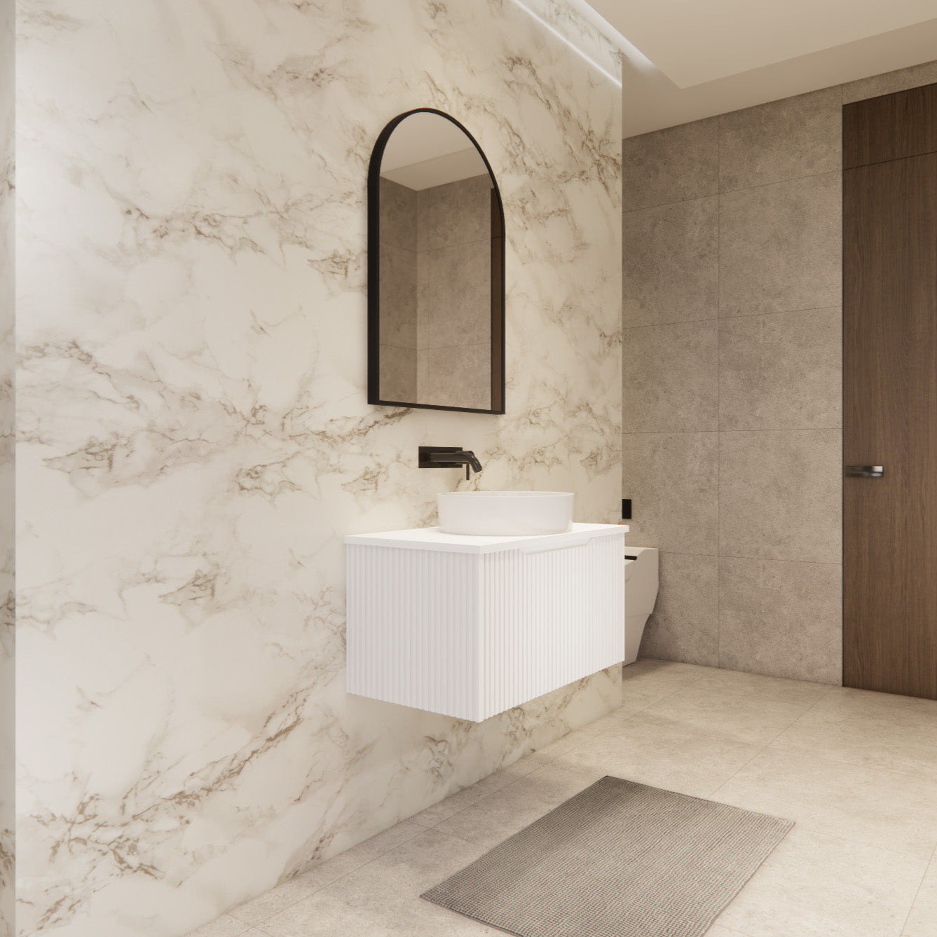 Riva VIENNA Wall Hung Vanity Matte White