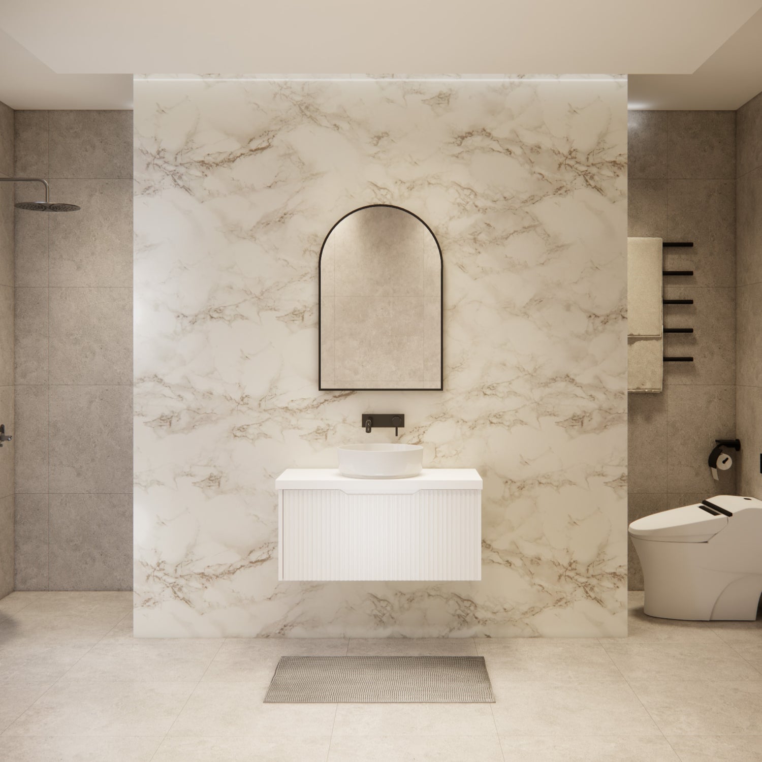 Riva VIENNA Wall Hung Vanity Matte White