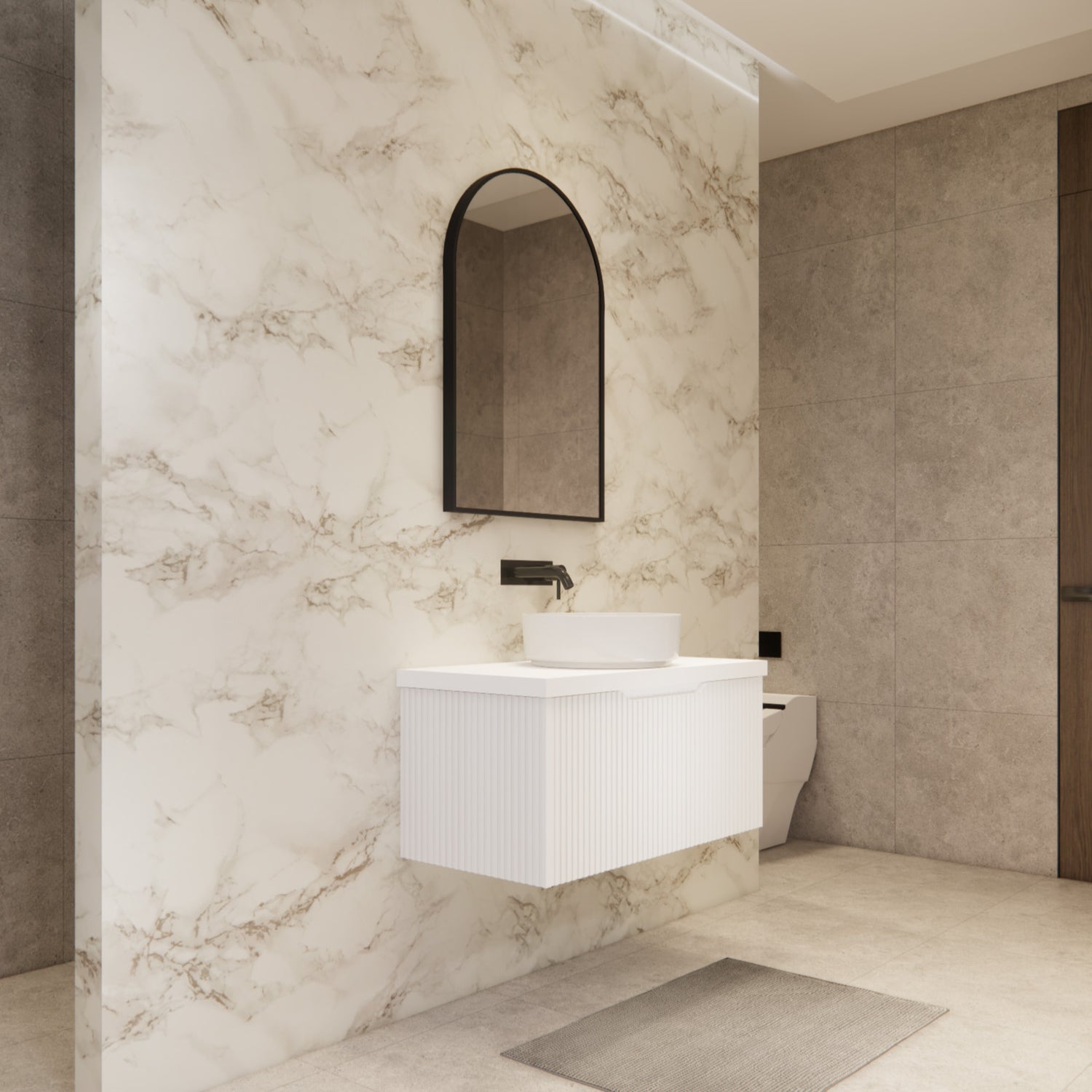 Riva VIENNA Wall Hung Vanity Matte White