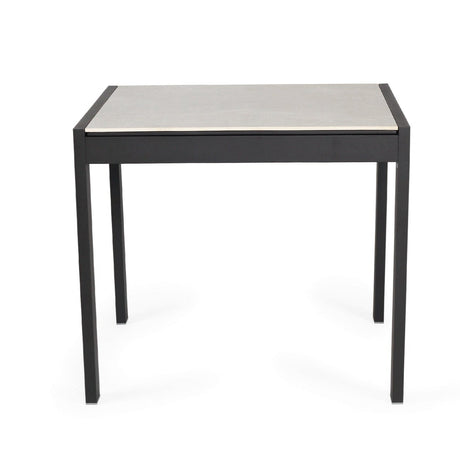 Rocco Outpost Dining Table 0.8m – Asteroid Black (Charcoal)