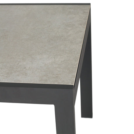Rocco Outpost Dining Table 0.8m – Asteroid Black (Charcoal)