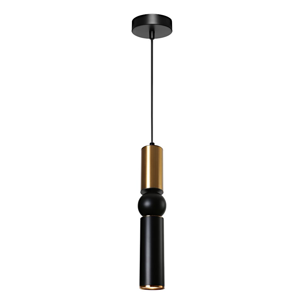 Rolo Single GU10 Pendant Black / Gold