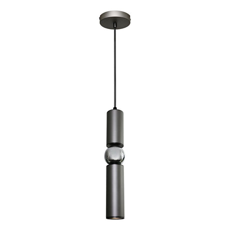 Rolo Single GU10 Pendant Charcoal / Chrome