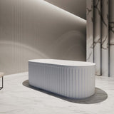 ROMA Free Standing Bathtub with Non-Overflow (Gloss White/Matte White) (1500/1700)