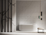 ROMA Back To Wall Bathtub with Non-Overflow (Gloss White) 1500/1700mm