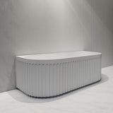 ROMA Back To Wall Bathtub with Non-Overflow (Gloss White) 1500/1700mm