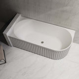 ROMA Corner Back to Wall Bathtub with Non-Overflow (Gloss White/Matte White) (Right/Left Corner)(1500/1700)