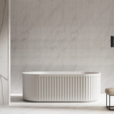 ROMA Free Standing Bathtub with Non-Overflow (Gloss White/Matte White) (1500/1700)
