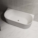 ROMA Back To Wall Bathtub with Non-Overflow (Matte White) (1500/1700mm)