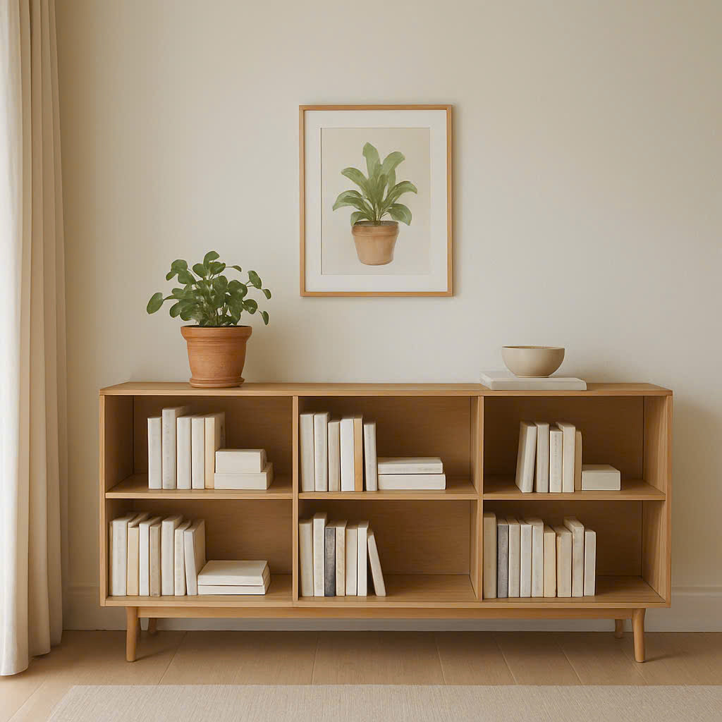 Roman Teak Bookcase - 2m