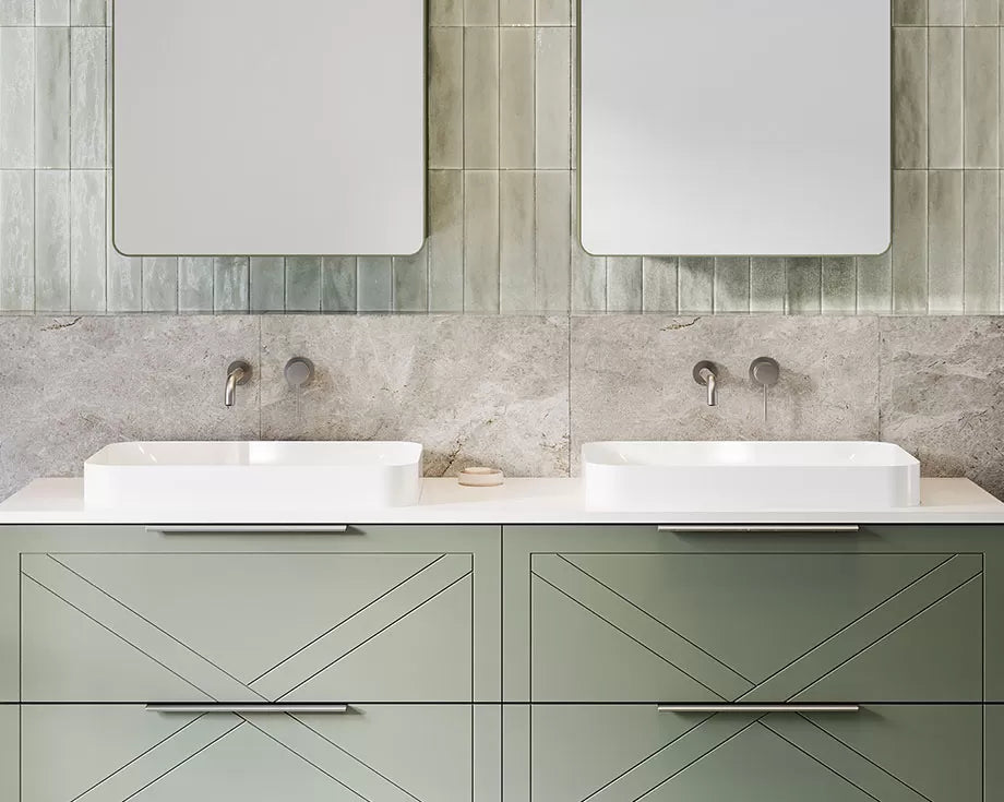 Timberline Rome Rectangular Ceramic Semi-Inset Basin 600mm (Gloss White)