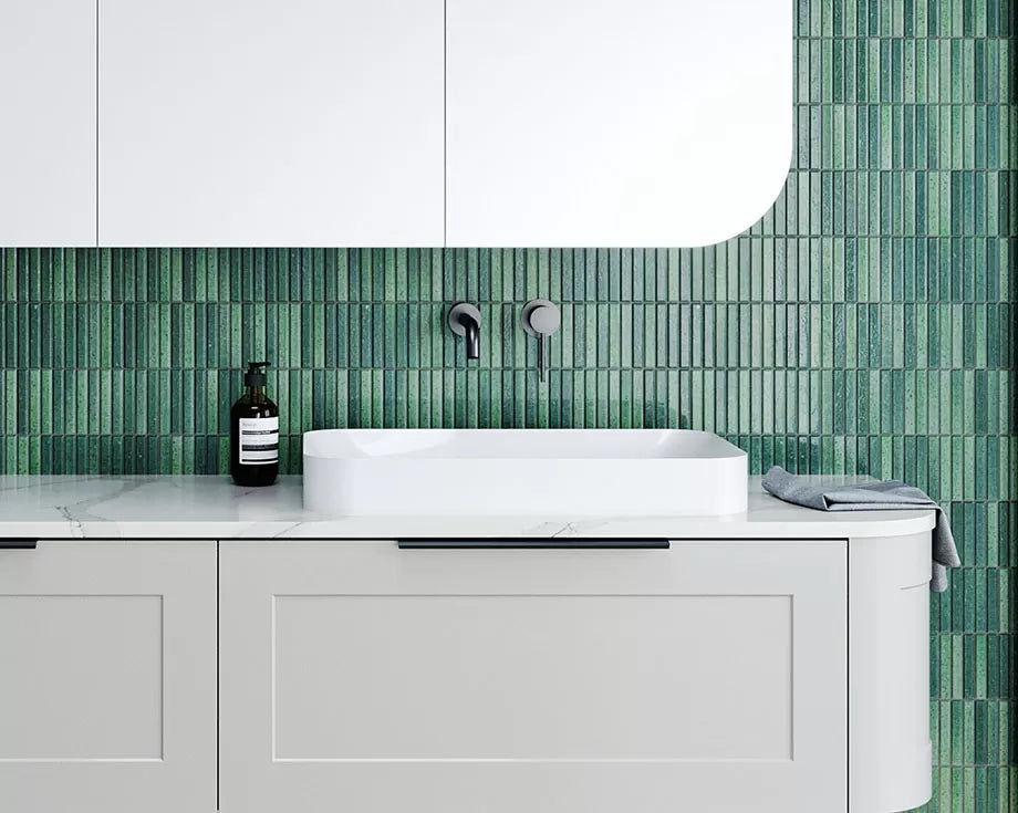 Timberline Rome Rectangular Ceramic Semi-Inset Basin 600mm (Gloss White)