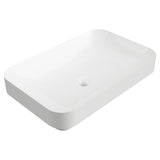 Timberline Rome Rectangular Ceramic Semi-Inset Basin 600mm (Gloss White)