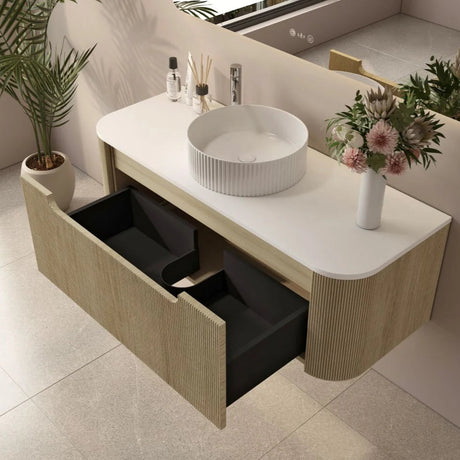 Rome Wall Hung Vanity Bur Oak 1200mm