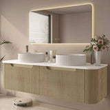 Rome Wall Hung Vanity Bur Oak 1500mm